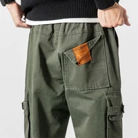 side pockets cargo harem joggers pants men 2022 military army green pants casual harajuku streetwear sweatpant male pants baggy