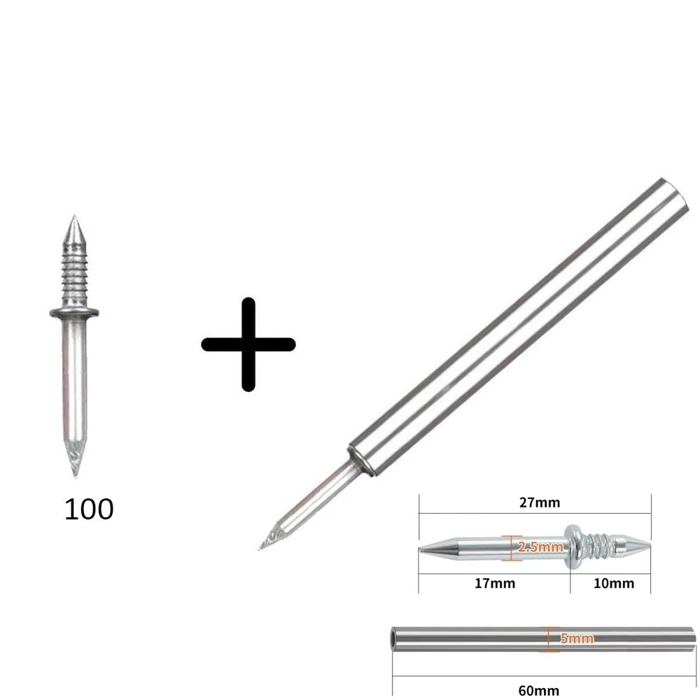 

100 шт. серебряные двухсторонние гвозди из углеродистой стали, Невидимые защитные винты, плинтус, нитка, бесшовный гвоздь, цельная деревянная плинтуса