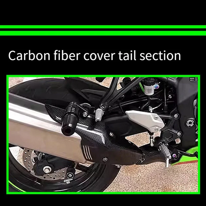 Выхлопная труба мотоцикла тепловая Защитная крышка для KAWASAKI Ninja ZX-4R ZX4R ZX4RR 2023 2024