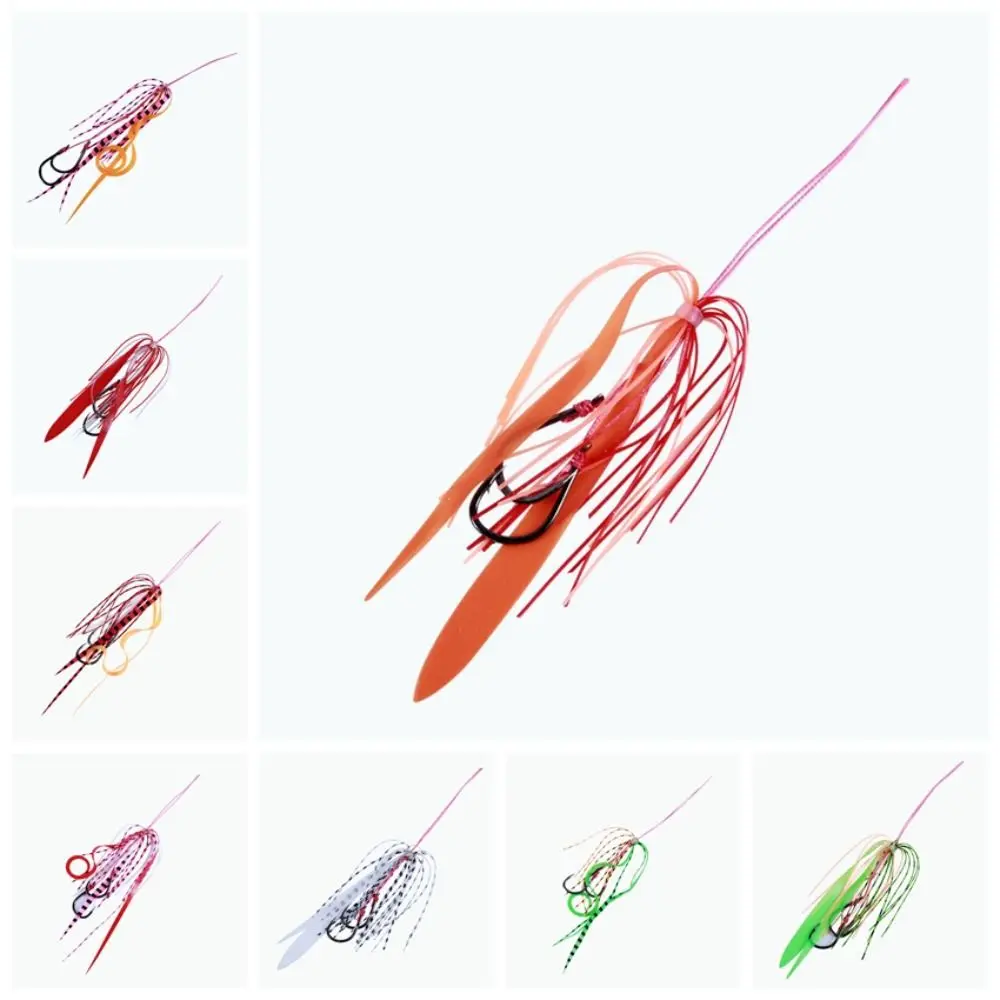 С двойными крючками силиконовые юбки джиг эластичная сменная приманка