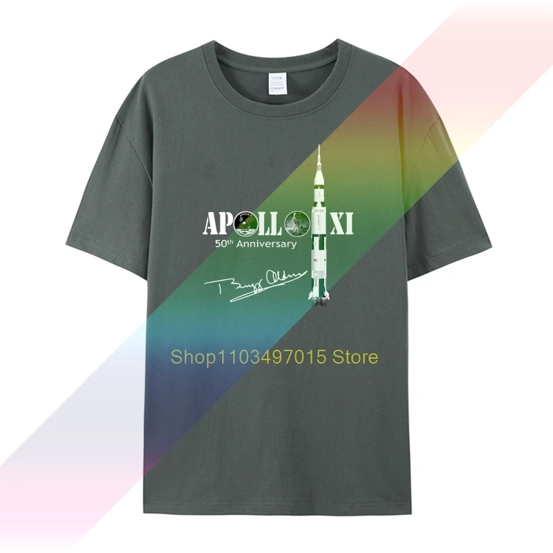 Футболка с подписью Аполлон 11 в честь 50-летия Аполлона Астронавт Базз Алдрин