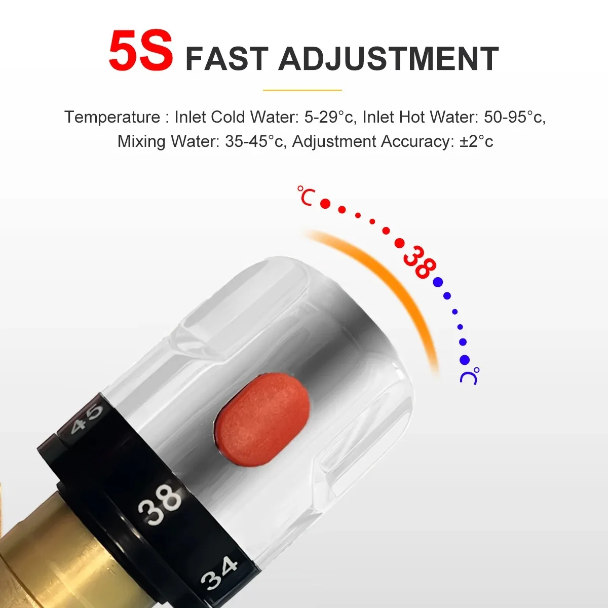 Латунный термостатический смеситель для душа и ванны
