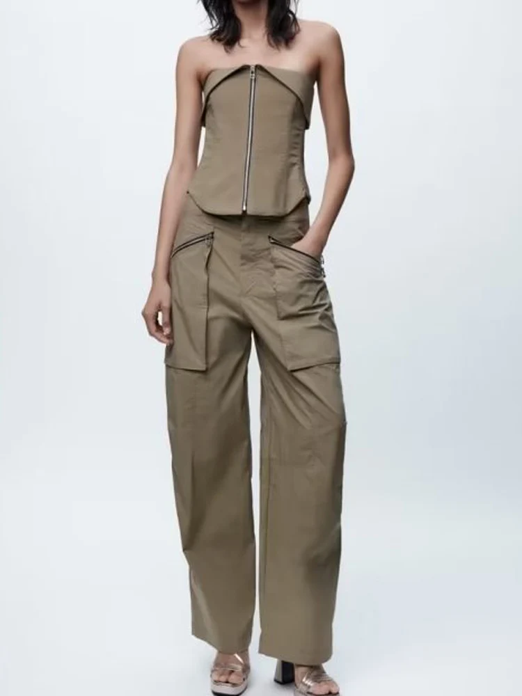 

Kumsvag 2023 Women Summer 2-Pieces Sets Casual Solid Off shoulder Tops and Trousers Female Elegant Street Two Suits Clothing