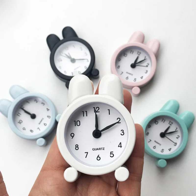 Cartoon Cute Rabbit Design Alarm Clock Student Gift Creative Bedroom Bedside Digital Wake Up Table Clock  clock digital