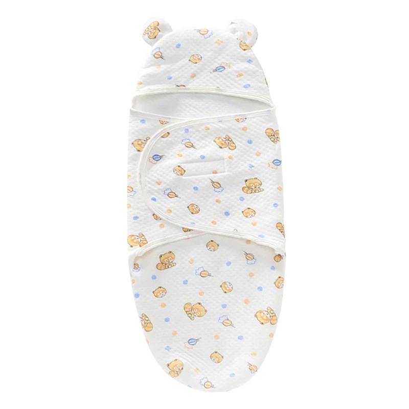 

Newborn Quilt Hooded Swaddle Blanket Baby Wrap Blanket Sleeping Bag Infant 0-6M Sleep Sack Skin-Friendly Wrap Blankets QX2D