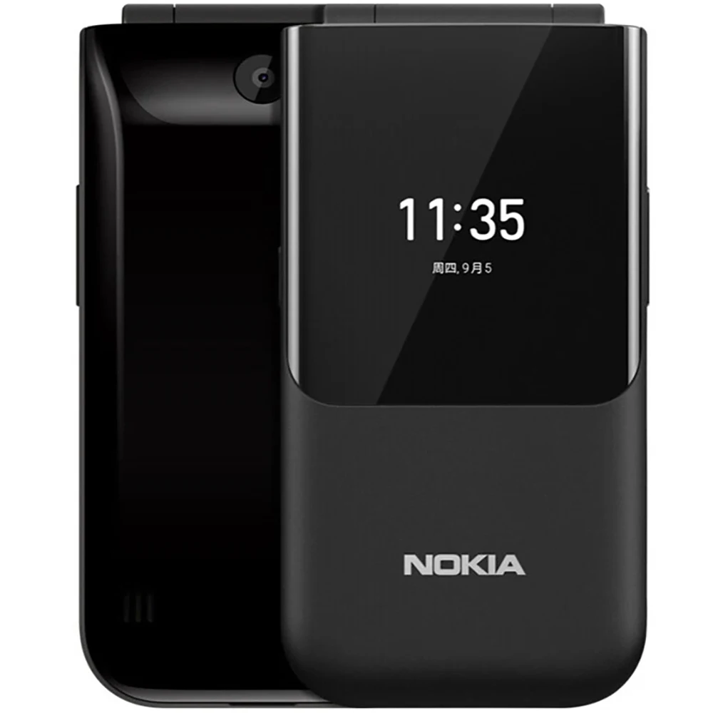 Фото Nokia 2720 Flip 4G Б/У телефон, 2 SIM-карты, 2.8-дюймовый экран, 3.5 мм, WiFi, MP3, 1500 мАч, Bluetooth, двухъядерный процессор Snapdragon 205, резервный телефон Nokia, разблокированный. №2