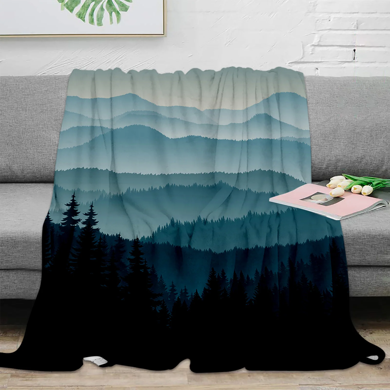 

Плед-одеяло для горного леса, мягкое удобное плюшевое одеяло, теплые простыни для дивана и кровати