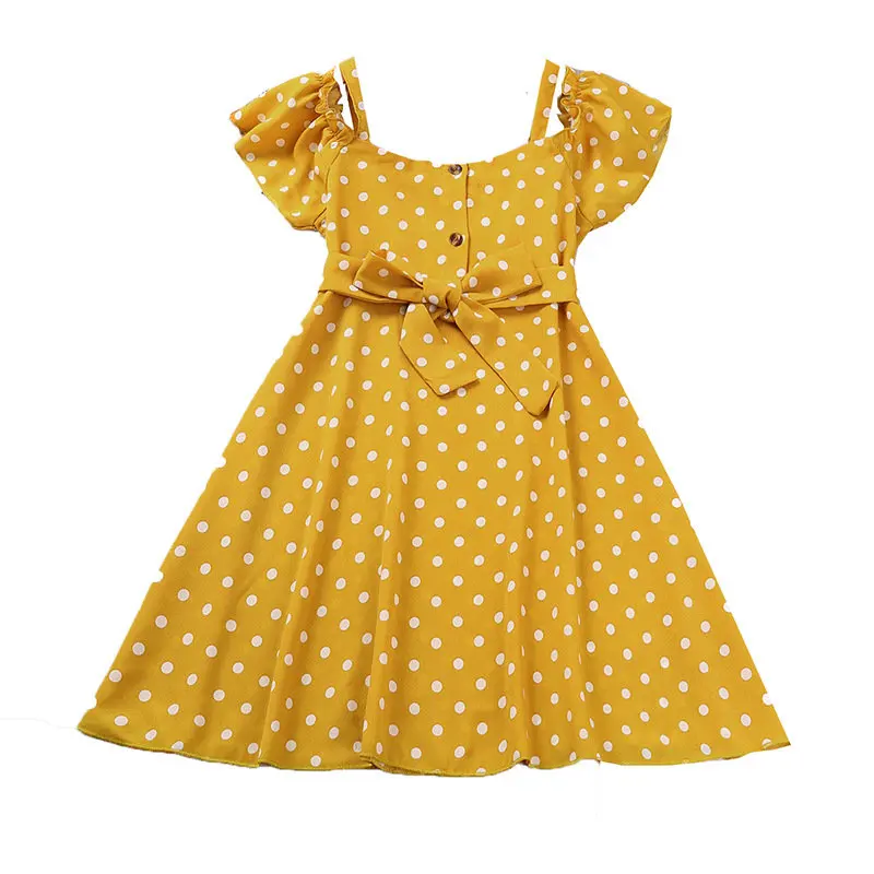 

Girls Princess Slip Dress Clothing Polka Dot Bow Dress for Kids Sweet Costume Summer Outfit 5-12Yr