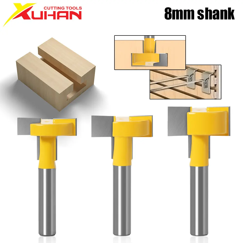 

1pcs Top Quality T-Slot & T-Track Slotting Router Bit - 8" 8'' Shank For Woodworking Chisel Cutter Wholesale Price