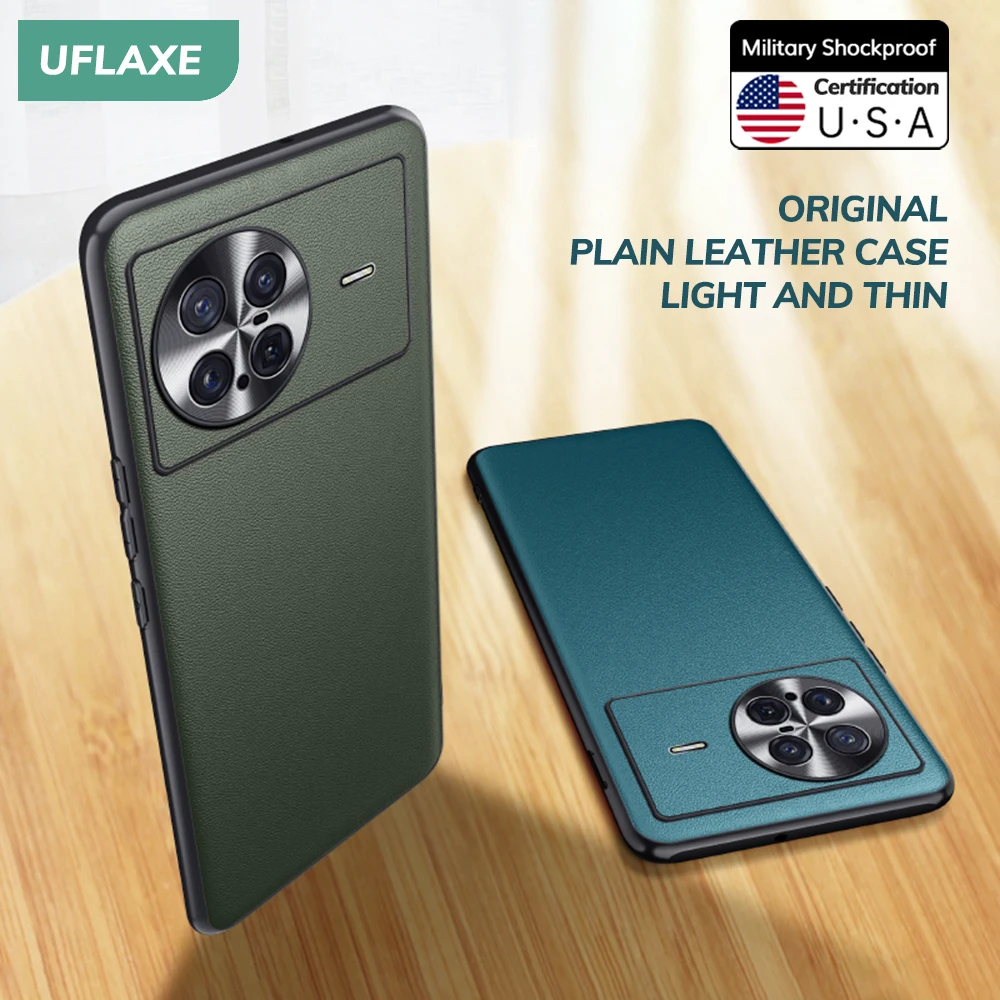 UFLAXE Original Plain Leather Case for Vivo X Note Camera Protection Back Cover Shockproof Hard Casing