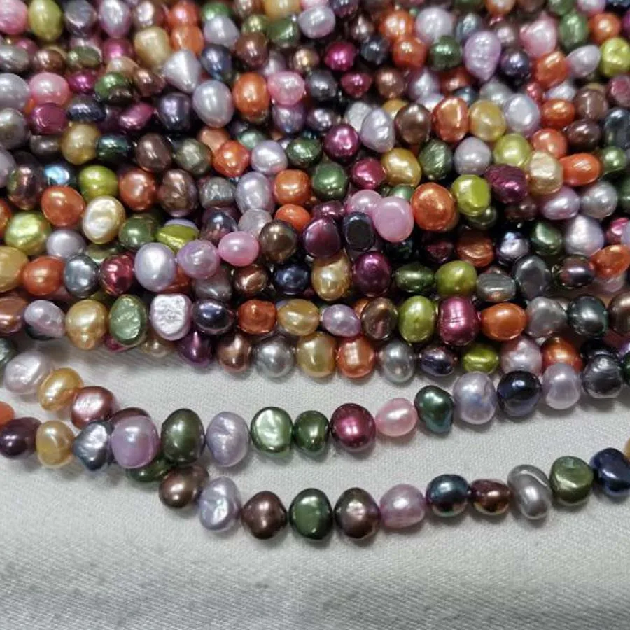 wholesale 20 strings nugget freshwater cultured pearl baroque beads multi-colours | Украшения и аксессуары