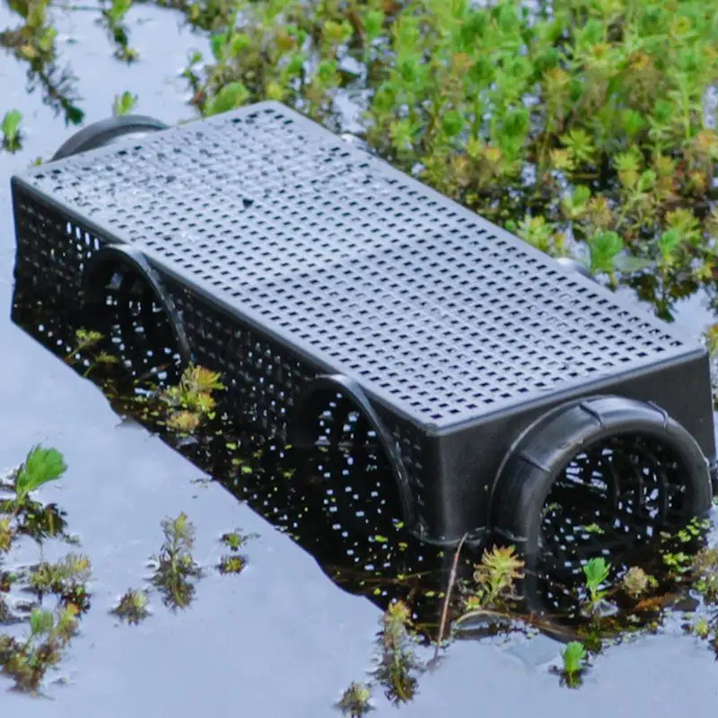 łapkę z 6-otworową prostokątną przynętą na ryby Przenośna klatka kraby Zagęszczone akcesoria wędkarskie do łapania śledzia Raki