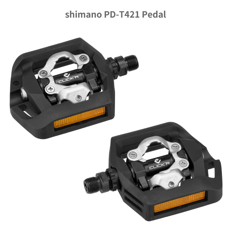 Педали велосипедные Shimano Click'R без клипсов/платформы PD T421 T420 для горных