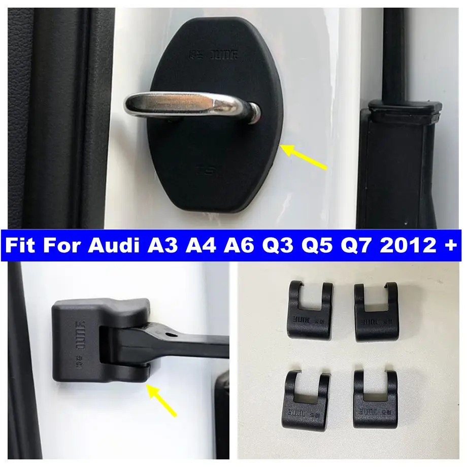

Door Lock Protective Cover For Audi A3 A4 A6 Q3 Q5 Q7 2012 - 2023 Protect Door Lock Stopper Limiting Arm Covers Black Plastic