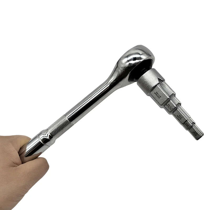 

1/2inch Drive Valve Lugs Nipple Tank Connection Five Step Drive Radiator Spud Wrench Universal Durable Spanner Hand Tool