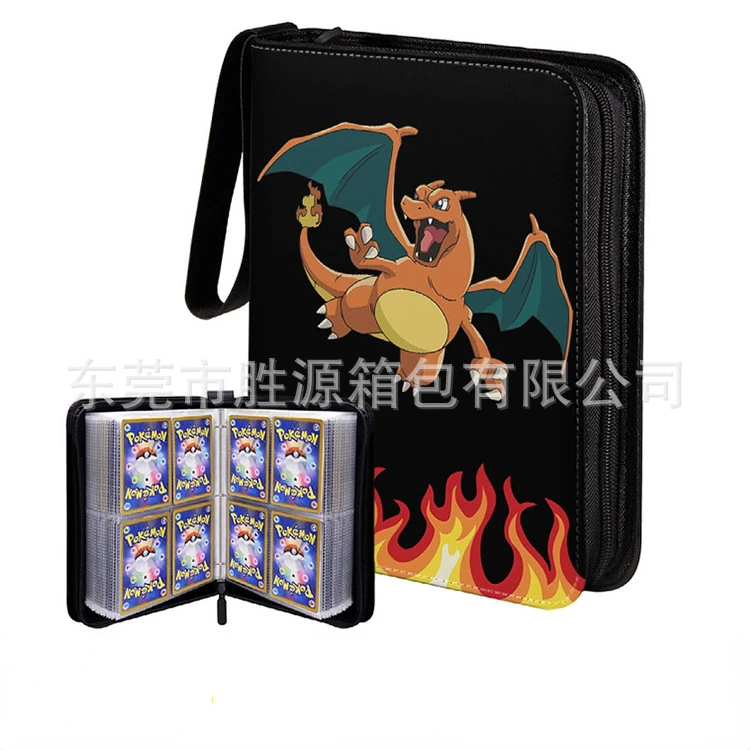 Wholesale Pokemon Cards Album Book 480pcs High Capacity Game Card Collection Holder Zipper Binder Storage Bag Children Toys Gift