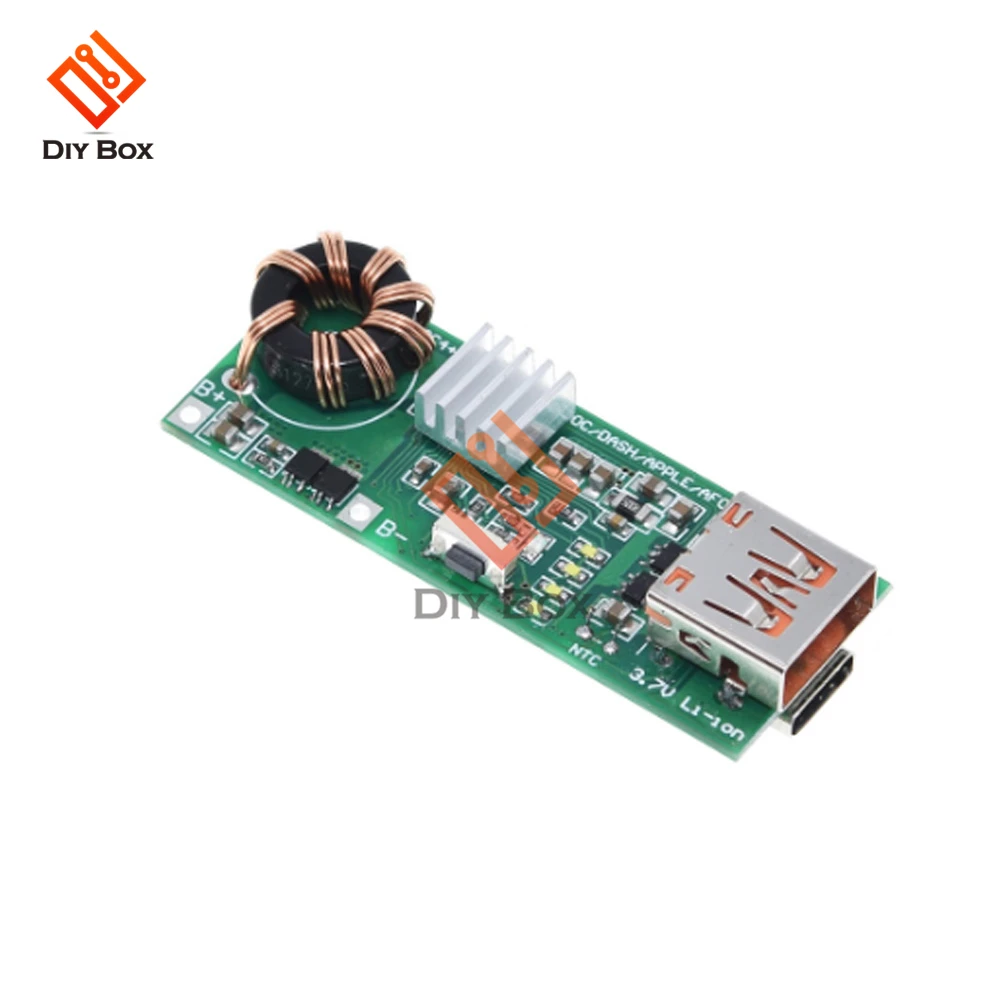 Плата быстрой зарядки QC4.0 QC3.0 PD USB от 3 7 в до 5 В 9 а 18 Вт внешний модуль зарядного