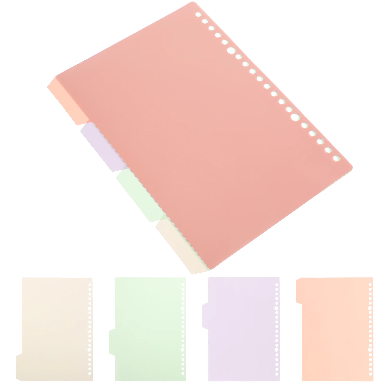 

8 Pcs File Dividers Notepad Book Binder A5 Notebook Dividing Line Tabs Paper Colored Labels