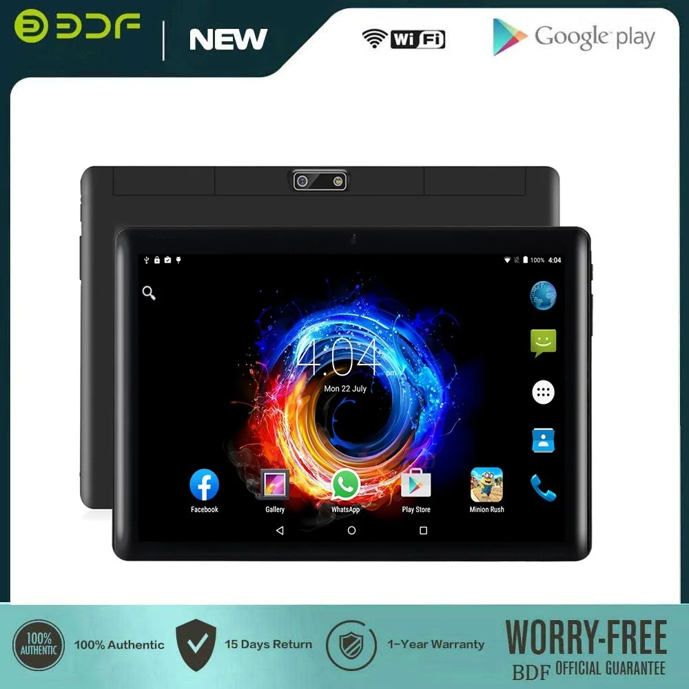 Планшет BDF, 10,1 дюйма, WiFi, Google Play, две SIM карты, телефонные звонки, Android, планшетный ПК, Восьмиядерный, 1280*800 IPS экран, Type C