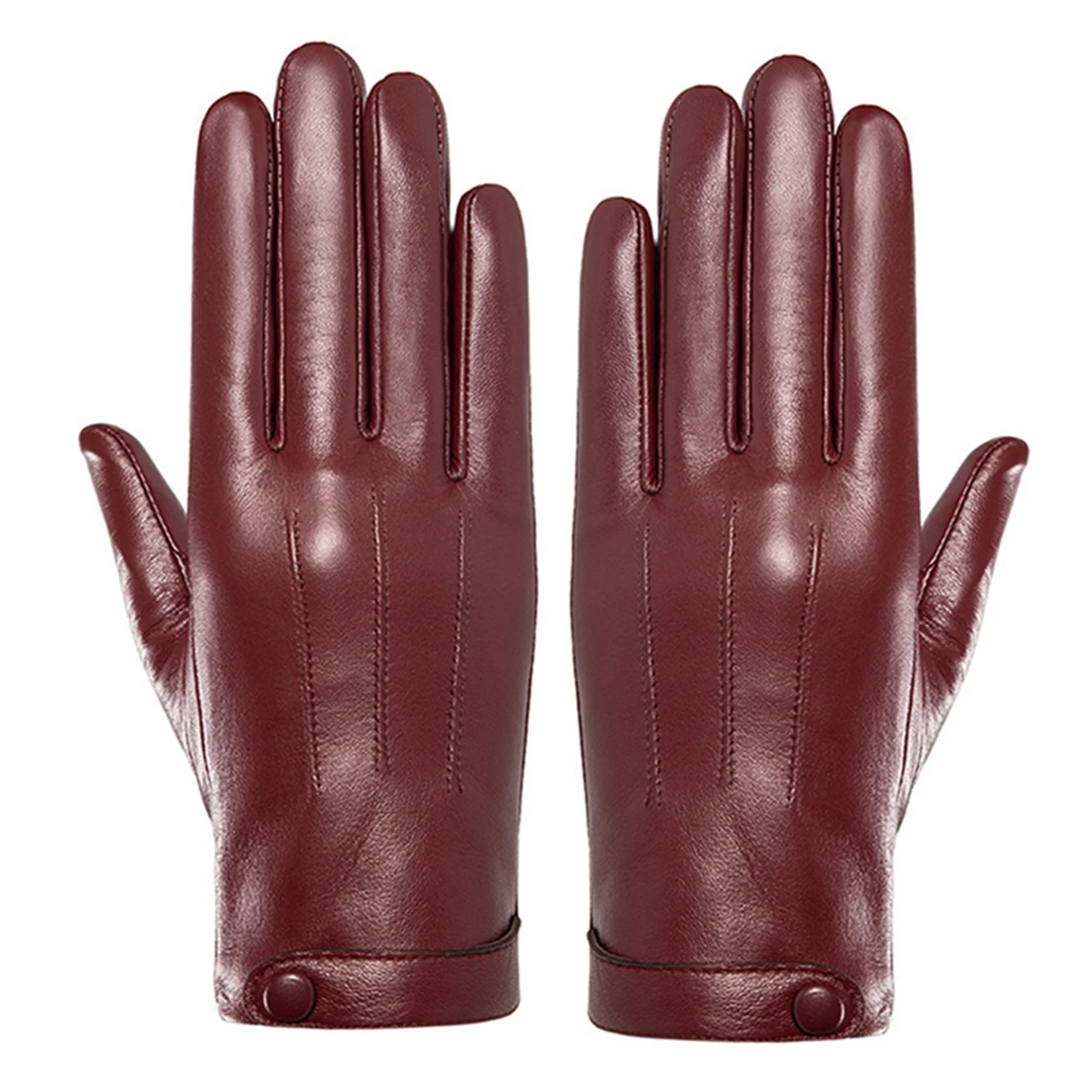 

Women Windproof Leather Gloves with Touchscreen Texting Fingers Fleece Lined Warm Driving Motorcycle Genuine Cycling Gloves