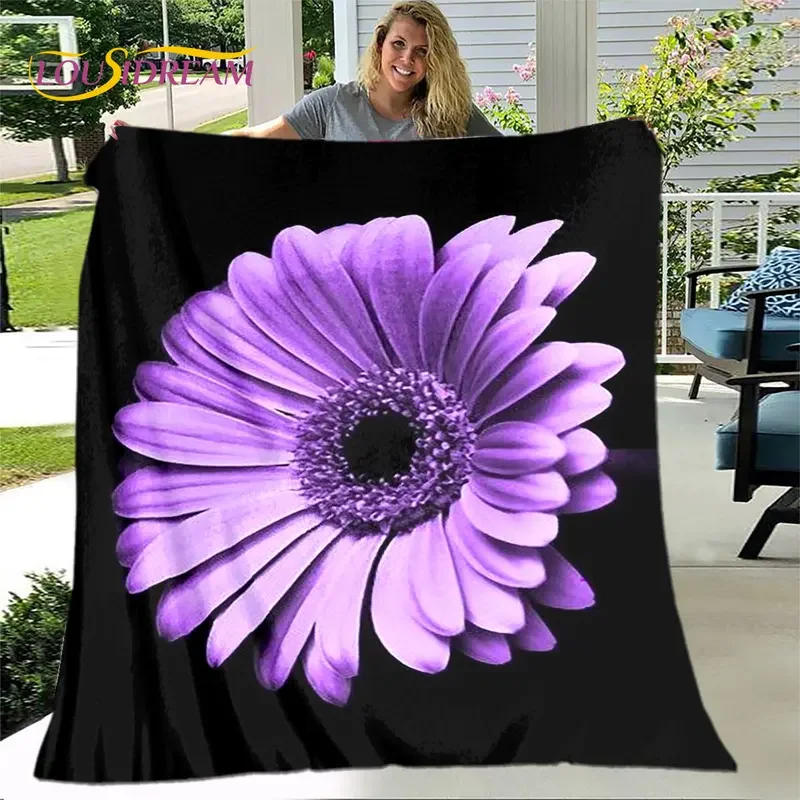 Скандинавская 3d-маргаритка фланелевое одеяло детское домашнее для гостиной