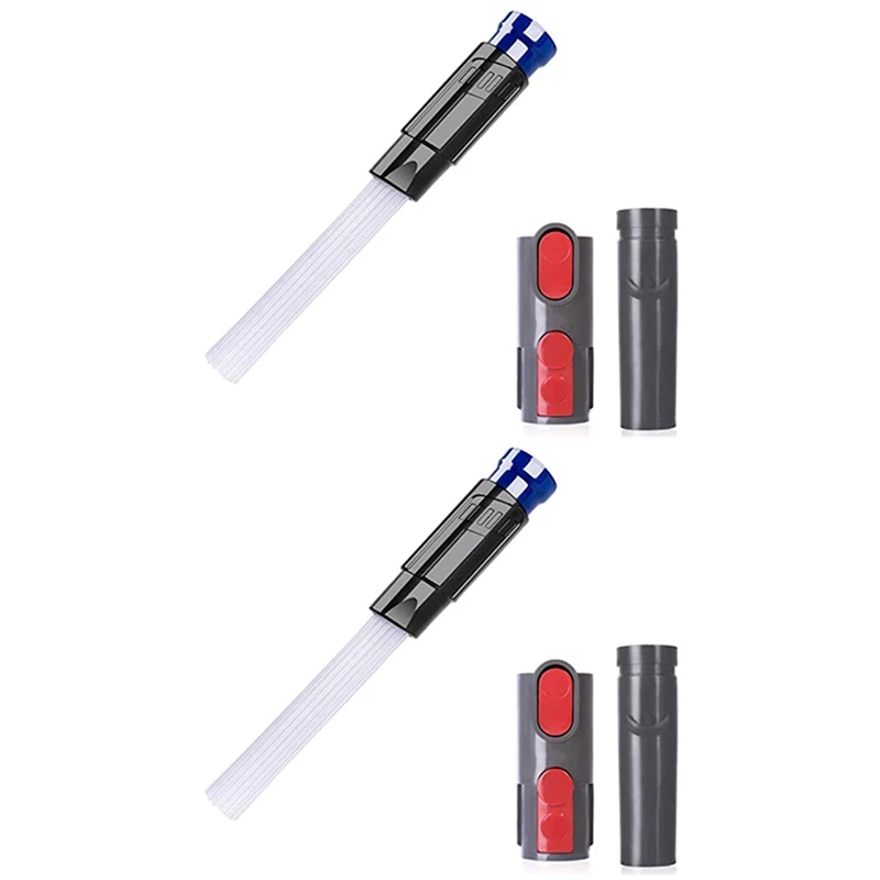 

2X Vacuum Dust Brush With Vacuum Attachment For Dyson V10 V8 V7 Or V6 Vacuum Dust Cleaner Converter Adapter Replacement