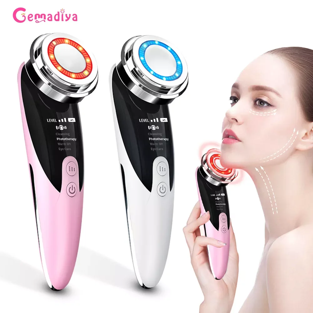 

NEW2023 Face Massager Skin Rejuvenation Radio Mesotherapy LED Facial Lifting Beauty Vibration Wrinkle Removal Anti Aging Radio F