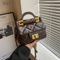 woman brand designer crossbody bags new fashion lingge handbag quality leather chain shoulder bag trend mini wrist lipstick bags