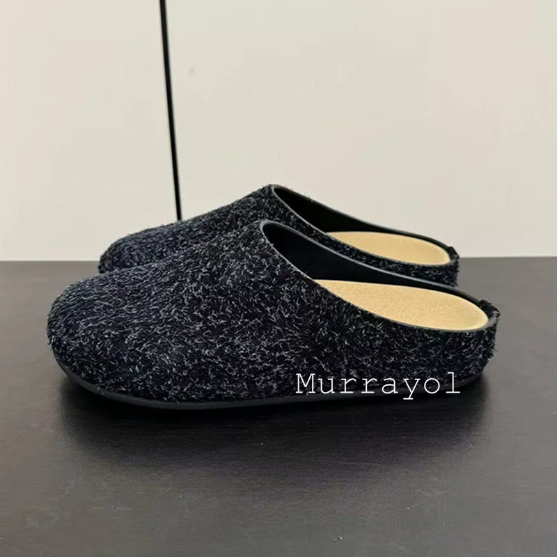 Замшевые Шлепанцы из коровьей кожи с закрытым носком и пряжкой для ремня Женские