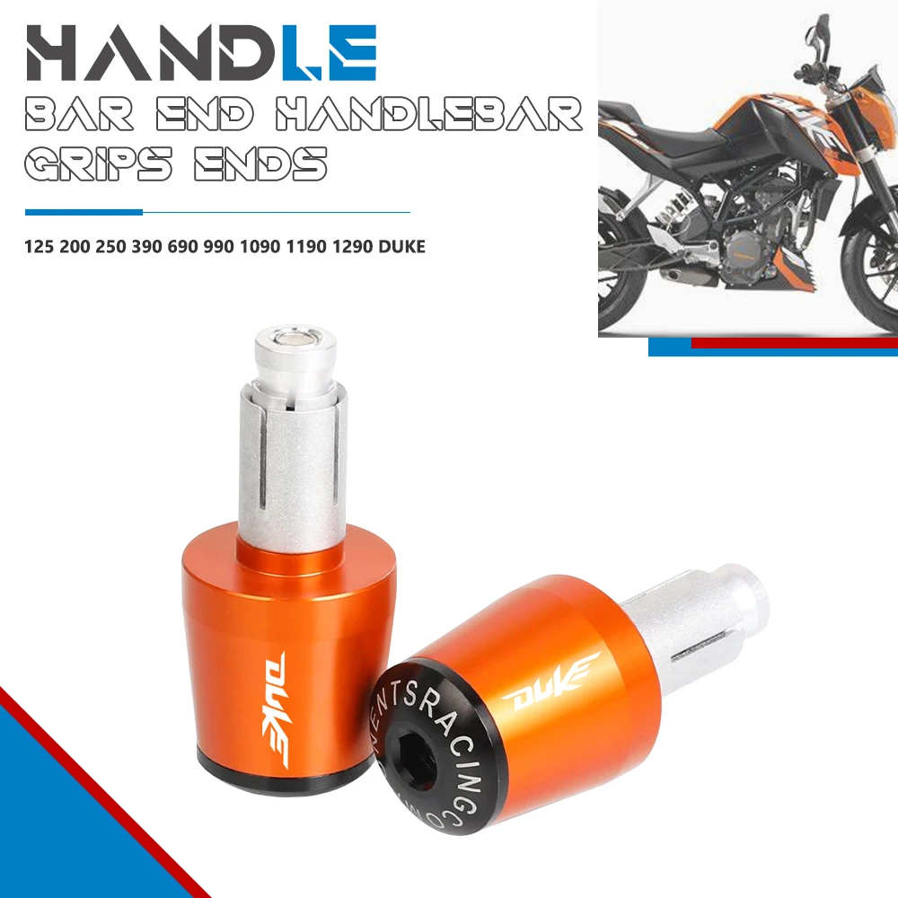 

For KTM DUKE 125/200/250/390/640/690/790 890R DUKE 990SUPERDUKE/R 1290 SUPER DUKE R/GT Handlebar Grips Ends Handle Bar End Caps