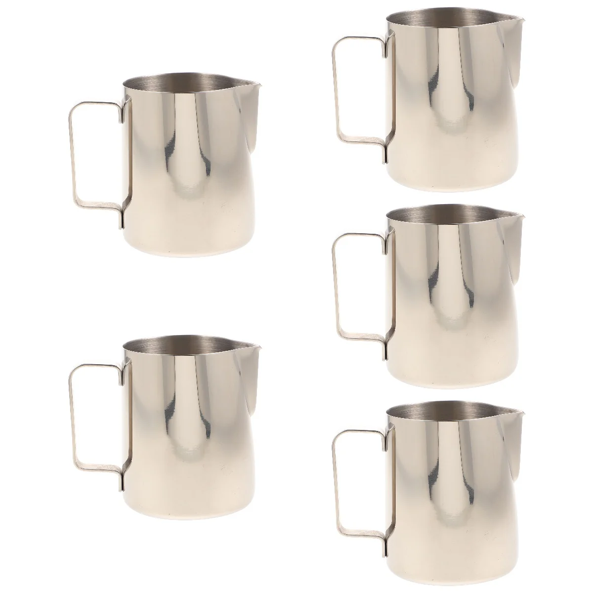 

5pcs Multi-functional Frothing Cup Stainless Steel Pitcher Delicate Frothing Pitcher