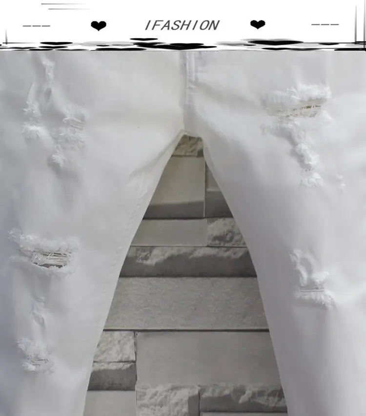 Модные уличные роскошные белые джинсы для мужчин облегающие хлопковые брюки в