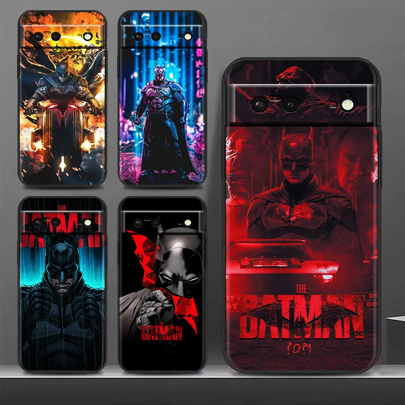 

DC Fashion Cool Batman Shockproof Case for Google Pixel 7 6 Pro 6a 5 5a 4 4a XL 5G Silicone Soft Black Phone Cover