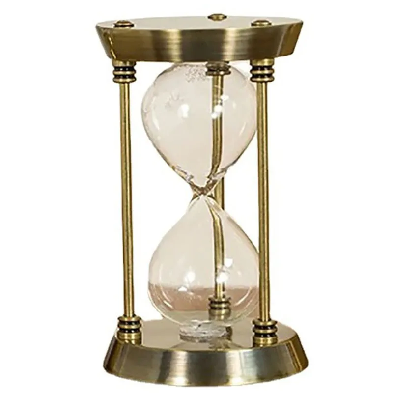 

Sand Clock Timer 1 Hour Vintage Hourglass Sand Timer Metal Modern Home Decoration Large Hourglass Creative Bedroom Accessories