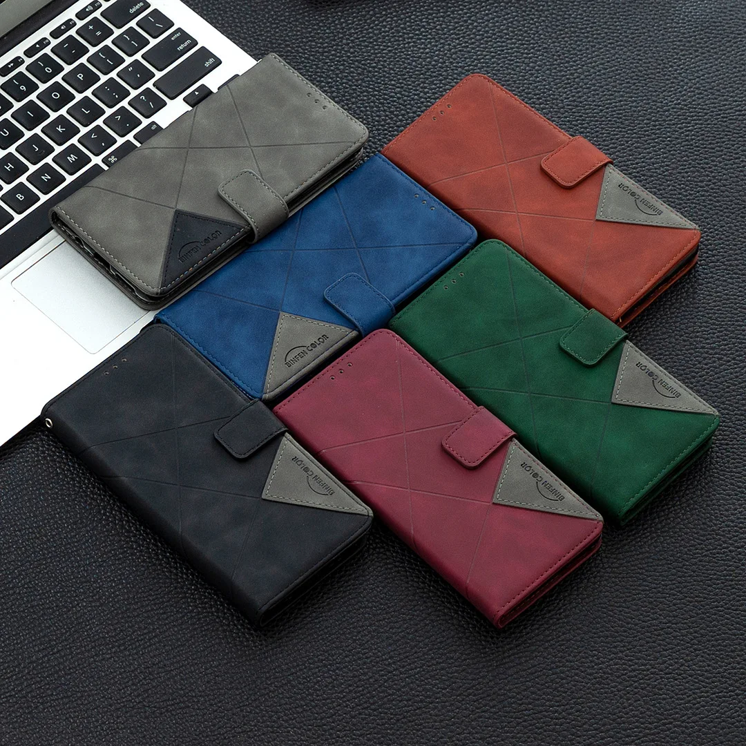 

Solid Color Storage Compartment Black Card Pocket Plain Mobile Phone Leather Case with Holder for Google Motorola Infinix ZTE