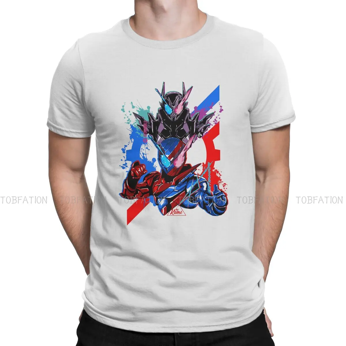 

Черные модные футболки Kamen Rider с рисунком из японского аниме, мужские топы с графическим рисунком, футболка с круглым вырезом