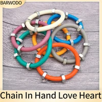 barwodo rubber bracelets for women strange design punk jewelry couples matching charm bracelet kpop bangle bracelet wholesale