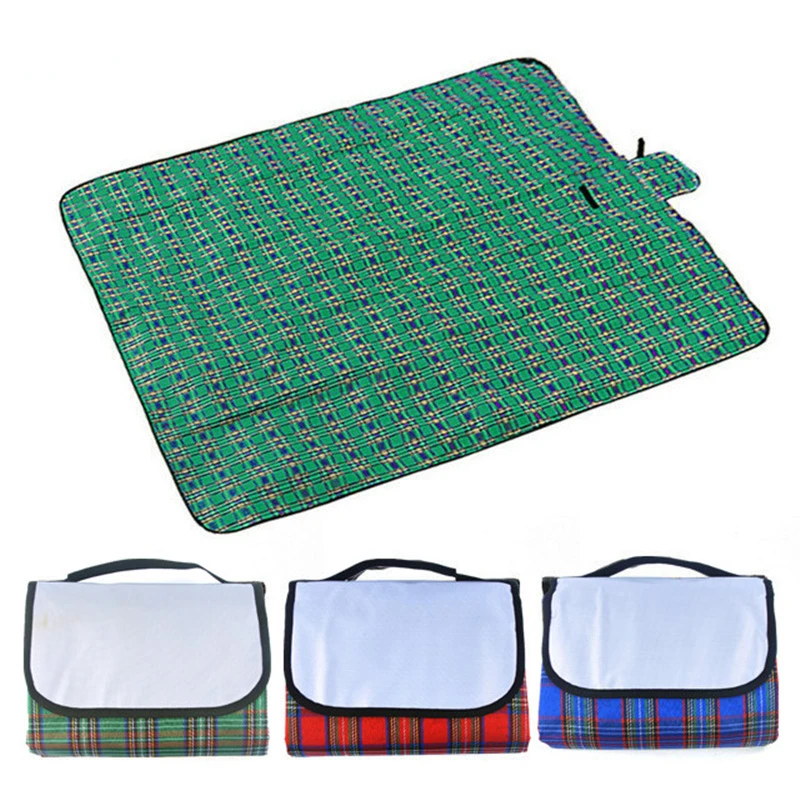 

Folding Beach Cushion Spring Outdoor Picnic Lightweigh Waterproof Sleeping Camping Pad Mat Moistureproof Plaid Blanket