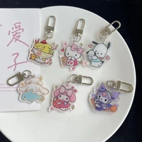 kawaii sanrio keychain hellokittys cinnamoroll kuromi cartoon cute sweet simple bag pendant anime creative accessories girl gift