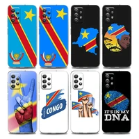congo democratic republic flag clear phone case for samsung a01 a02 a02s a11 a12 a21 a31 a41 a32 a51 a71 a42 a52 a72 silicone