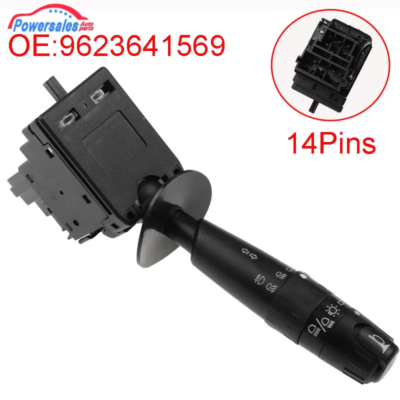 

Переключатель для указателя поворота для Peugeot 106 206 207 306 Fiat для Citroen 9623641569 251271 625369-69 6253, переключатель фары