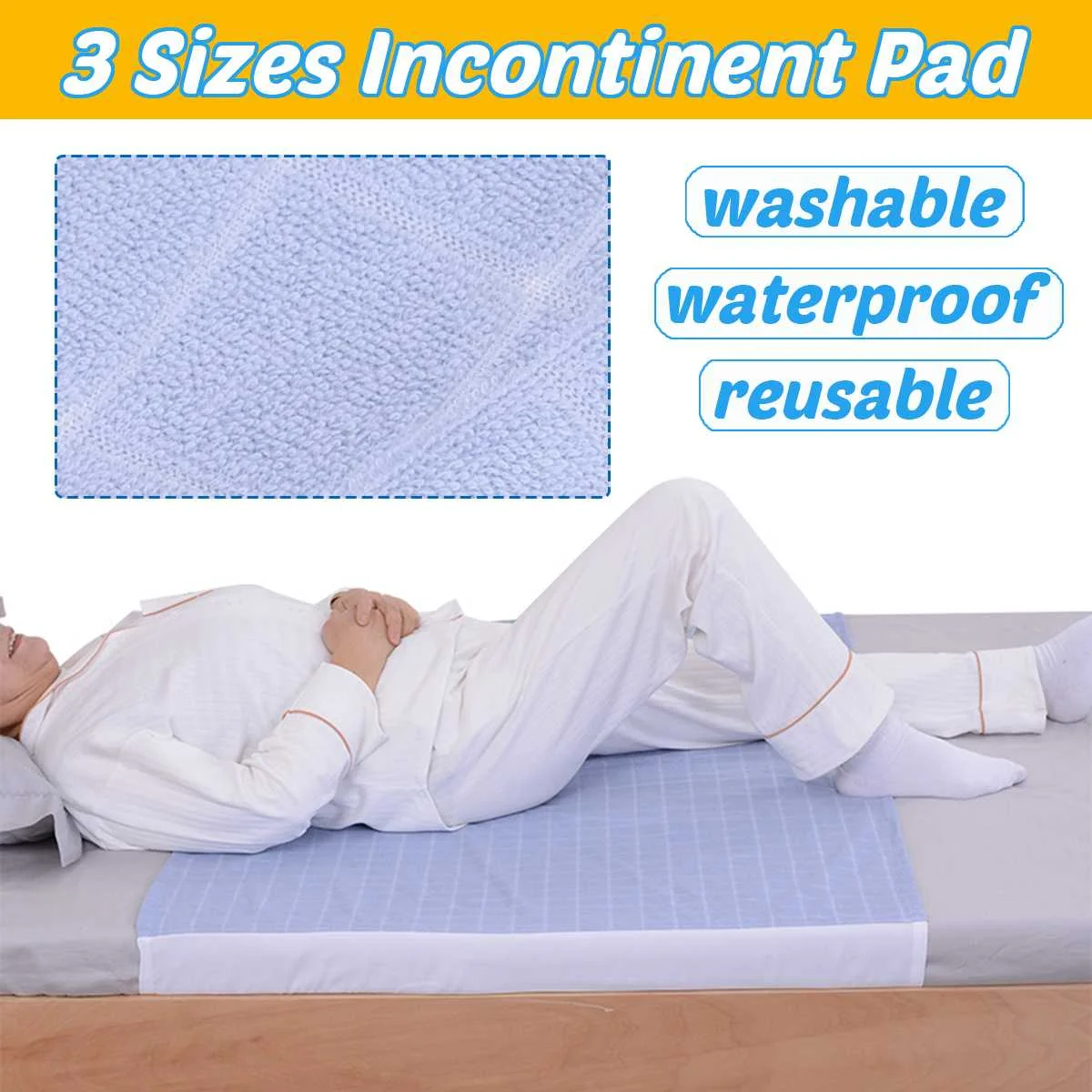 

Waterproof Urine Mat Cotton Washable Reusable Mattress Diaper Changing Cover Pad For Kids Adult Elderly Incontinence