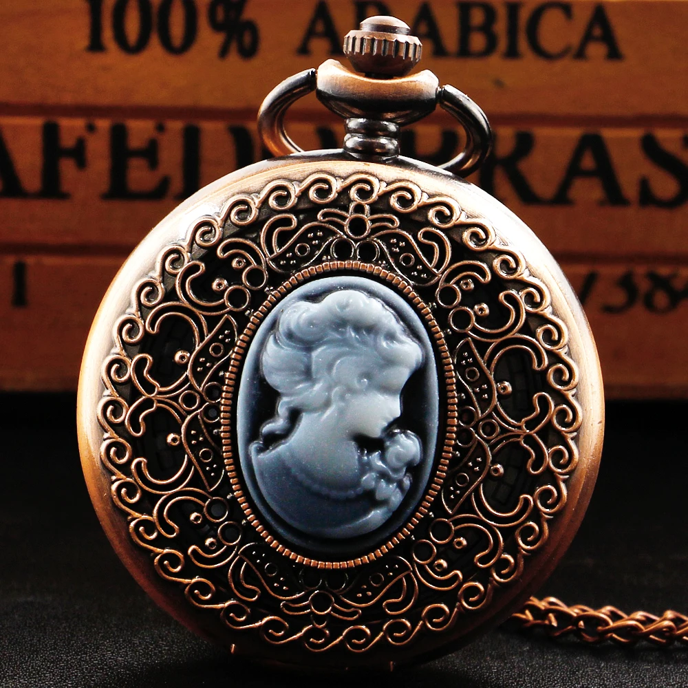 

Antique Retro Quartz Necklace Pocket Watch For Women Popular Exquisite Gift With Chain reloj mujer analogico