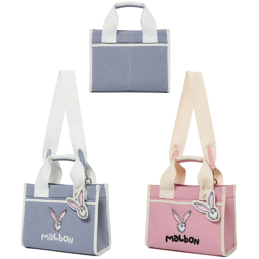 

2023 New Women's Golf Bag Rabbit Pattern Square Fashion Handbag Outdoor Sports Canvas Tote Bag 골프 가방
