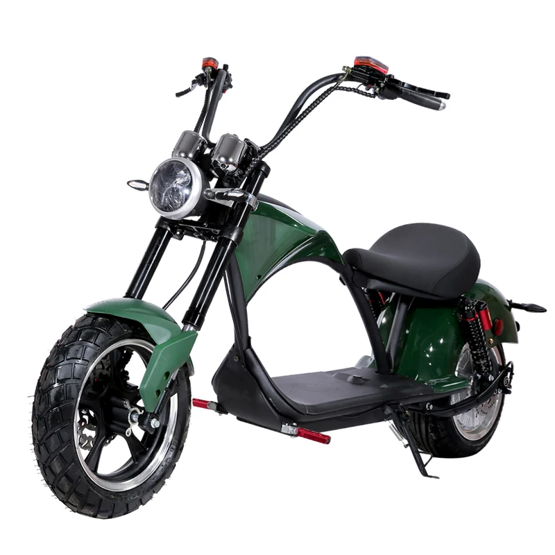 

Adults 2 Wheels Fat Tire High Speed Electric motorcycle EEC/COC electric chopper scooter 2000W 60V 20Ah citycoco