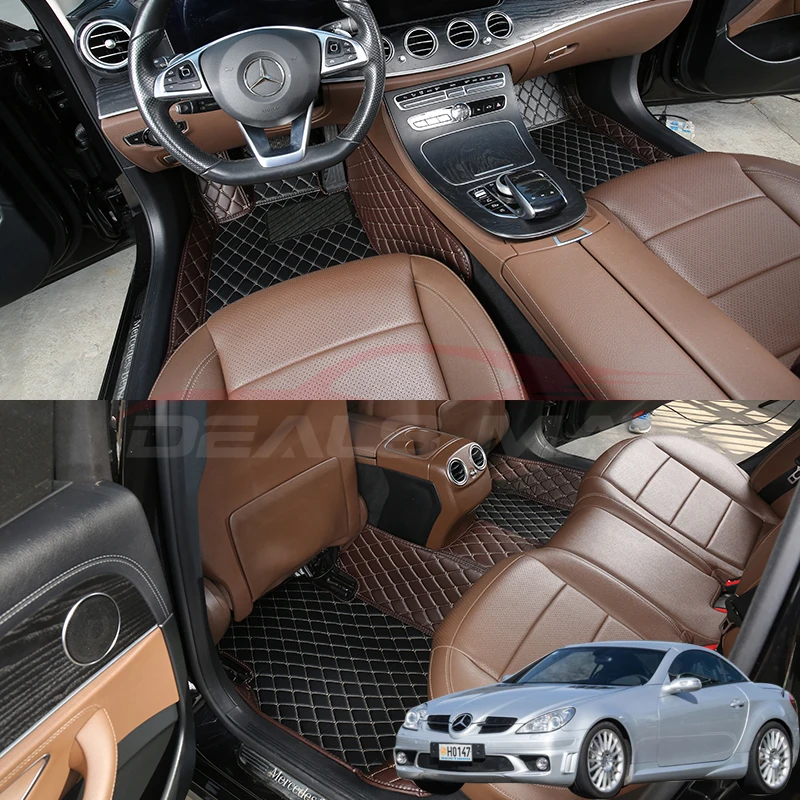 

Автомобильные коврики для Mercedes SLK R171 2010 2011 2012 роскошные кожаные наппа детали интерьера автомобильные коврики накладки аксессуары