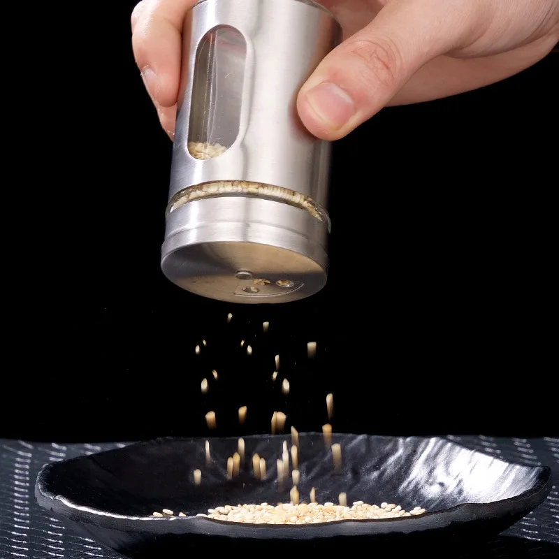 Баночка для приправ барбекю из нержавеющей стали бутылка посыпки видимая перца