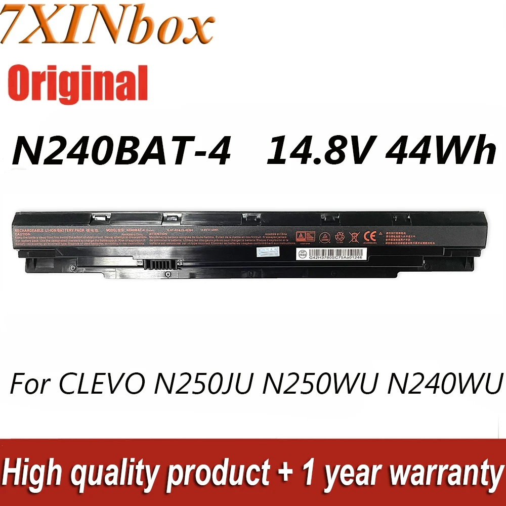

Аккумулятор для ноутбука 7XINbox N240BAT-4 14,8 в 44Wh для Clevo N250JU N250WU N240WU N250LU N240BU N240JU Sager NP3245 NP3240