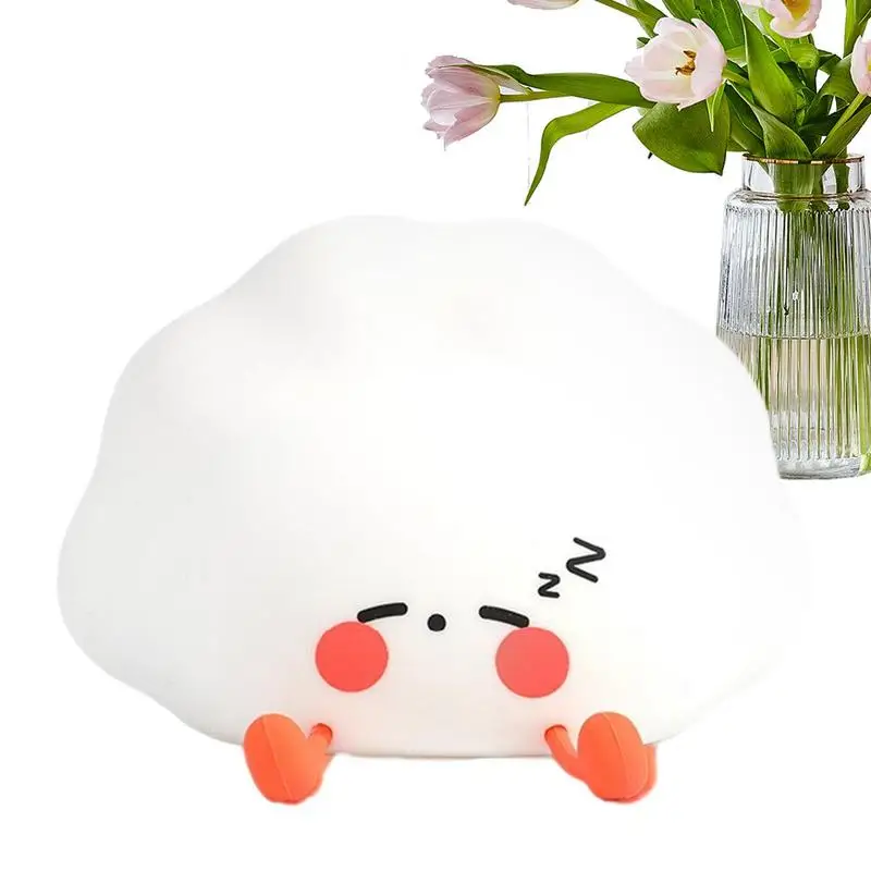 

Silicone Tap Light Dumpling Silicone Pat Lamp Creative Dumpling Shape Bedside Lamp For Camping Bedroom College Dorm Party