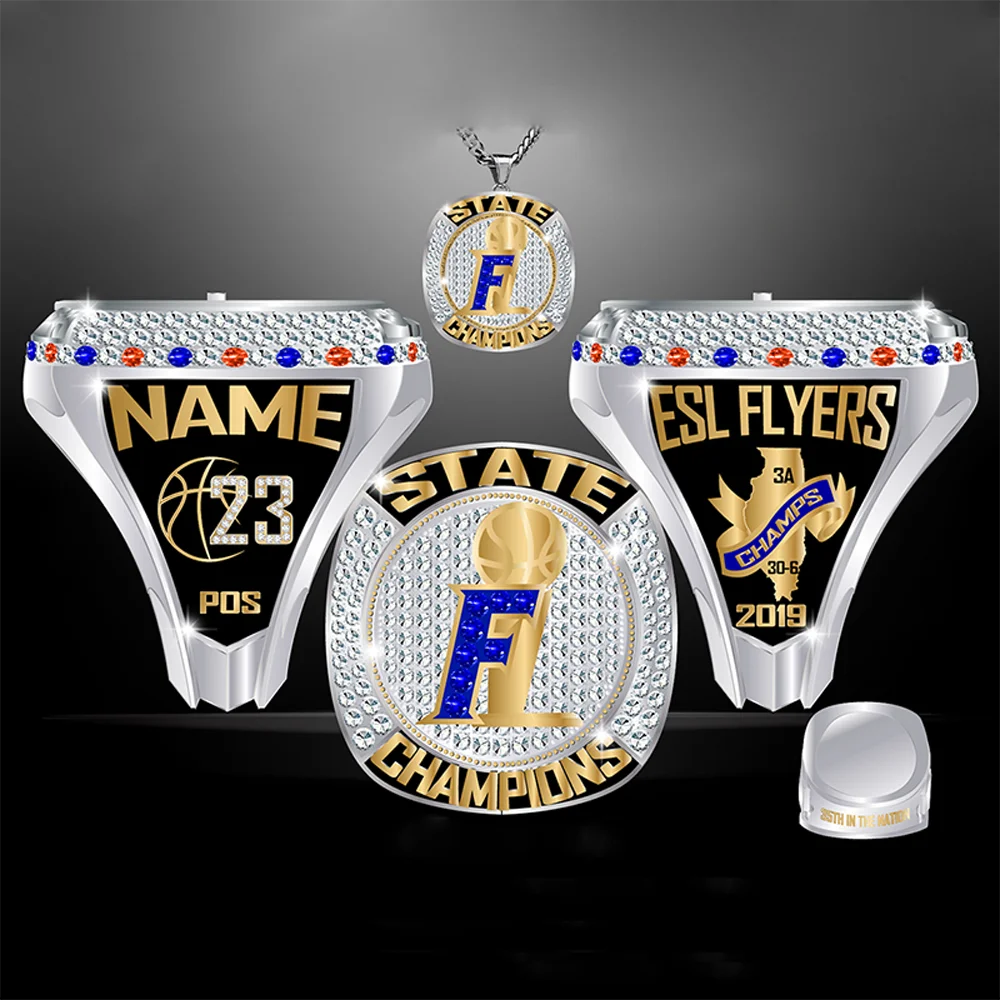 

Серебро 925 пробы, индивидуальное Спортивное кольцо для баскетбола, регби, бейсбола, корпоративной компании, университетской рыбалки, игры чемпиона